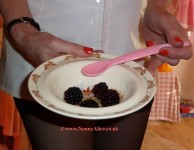 Bunnikins and Blackberries served at the AB Nursery, London UK