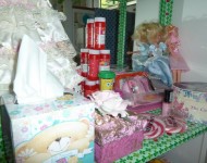 I keep a supply of LARGE treats for little ones to suck on.  Can you see them?